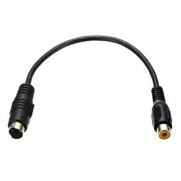Unique Bargains - 0.5ft S Video Cable 4 Pin S-Video Male to RCA Female Composite Adapter for TV Monitor - Black
