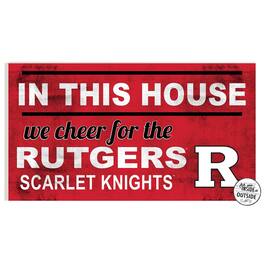 Jardine - Rutgers Scarlet Knights 11" x 20" Indoor/Outdoor In This House Sign - Red