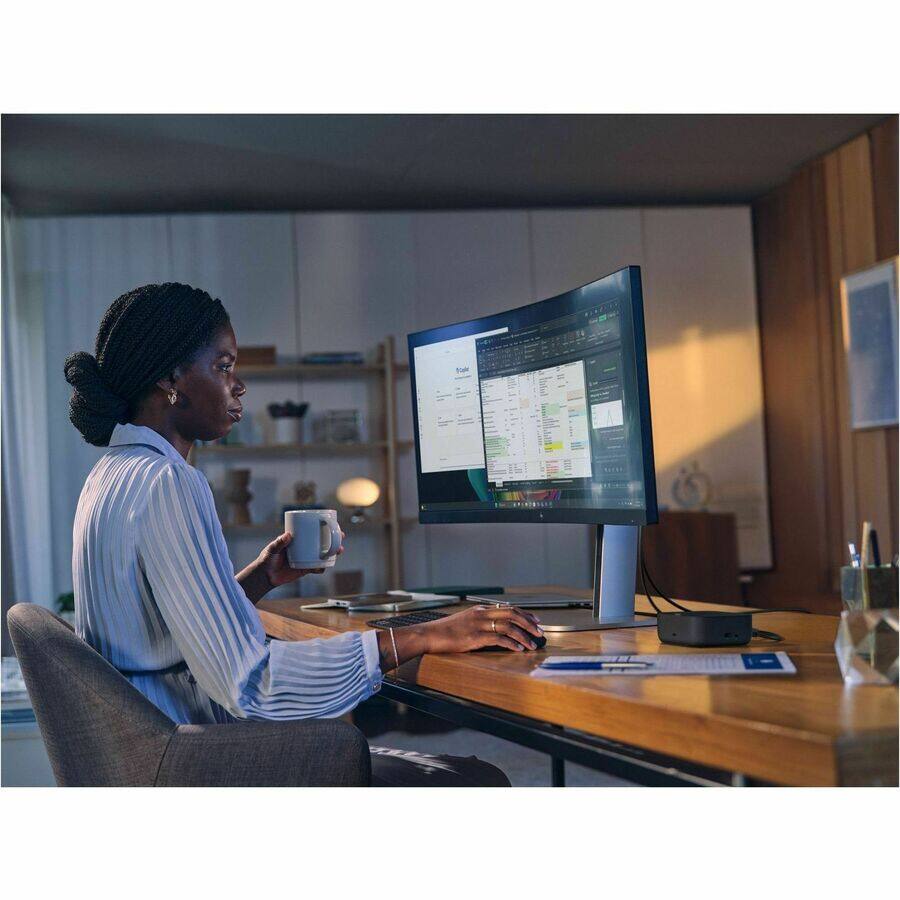 Alt View 4. HP - HP USB-C 100W G6 Dock (9X3V1U) - for Display Screen, Notebook - Charging Capability - 120 W - USB Type C - 5 x USB Ports.