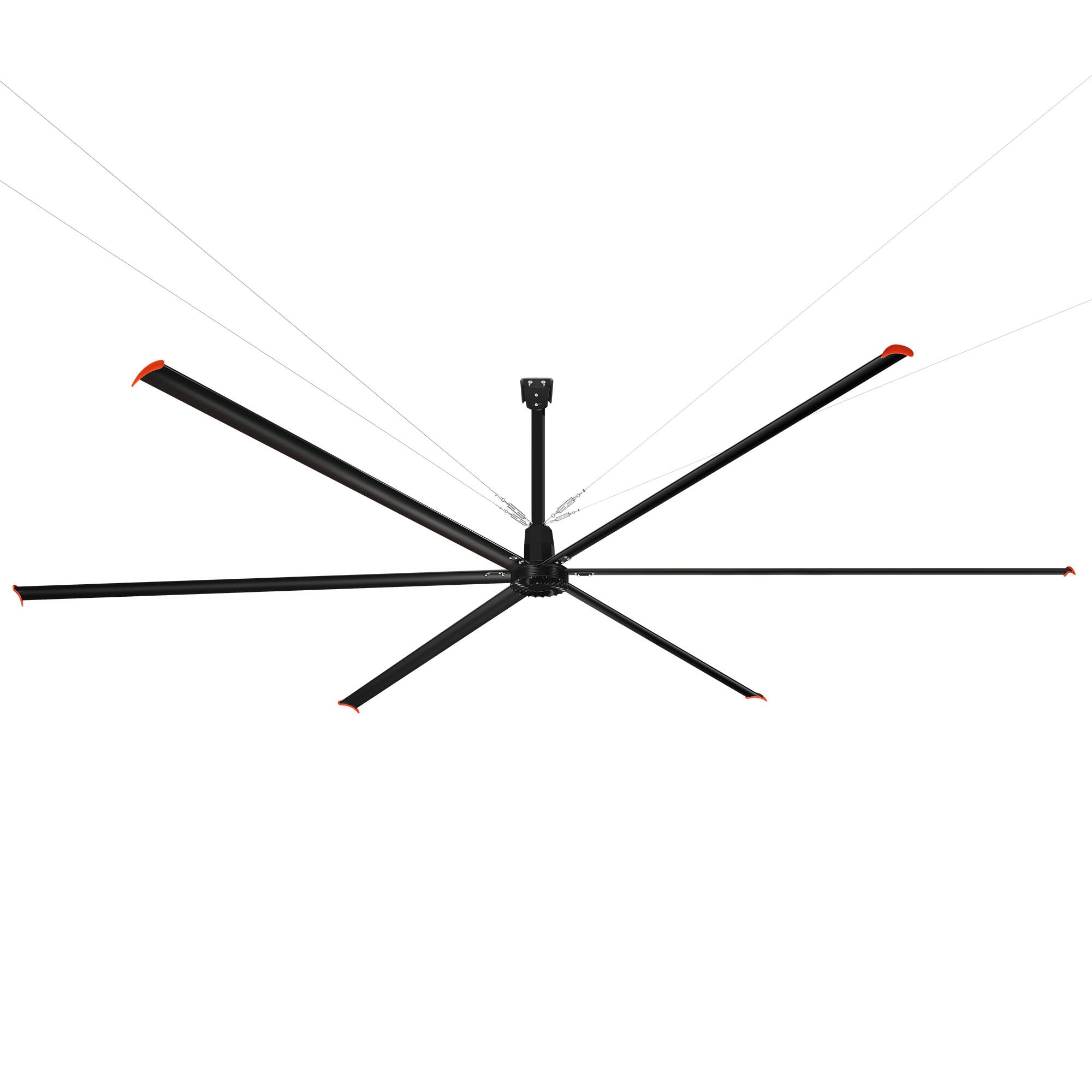 Breezary - 288-Inch HVLS Industrial Ceiling Fan, Direct Drive DC Motor, Variable Speed Controller, Aluminum Blades - Matte Black price history on PriceWatchPro