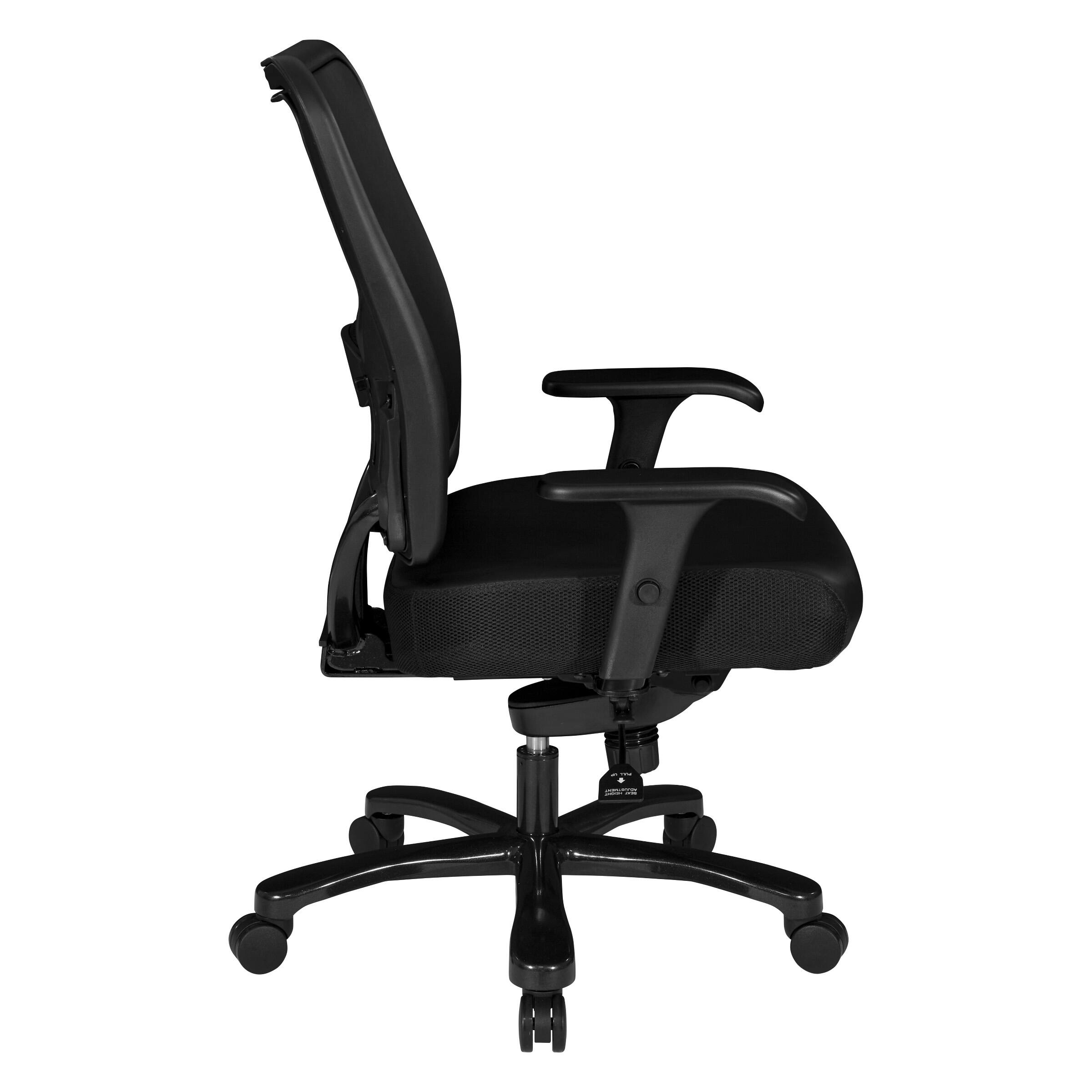 Left. Office Star Products - Big & Tall Ergonomic Chair - Dillon Black.
