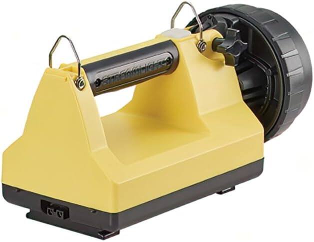 Left. Streamlight - Streamlight 45821 E-Flood LiteBox 1500-Lumen 4700 Candela Rechargeable Flood Beam Lantern with AC/DC Charging, Yellow - Yellow.