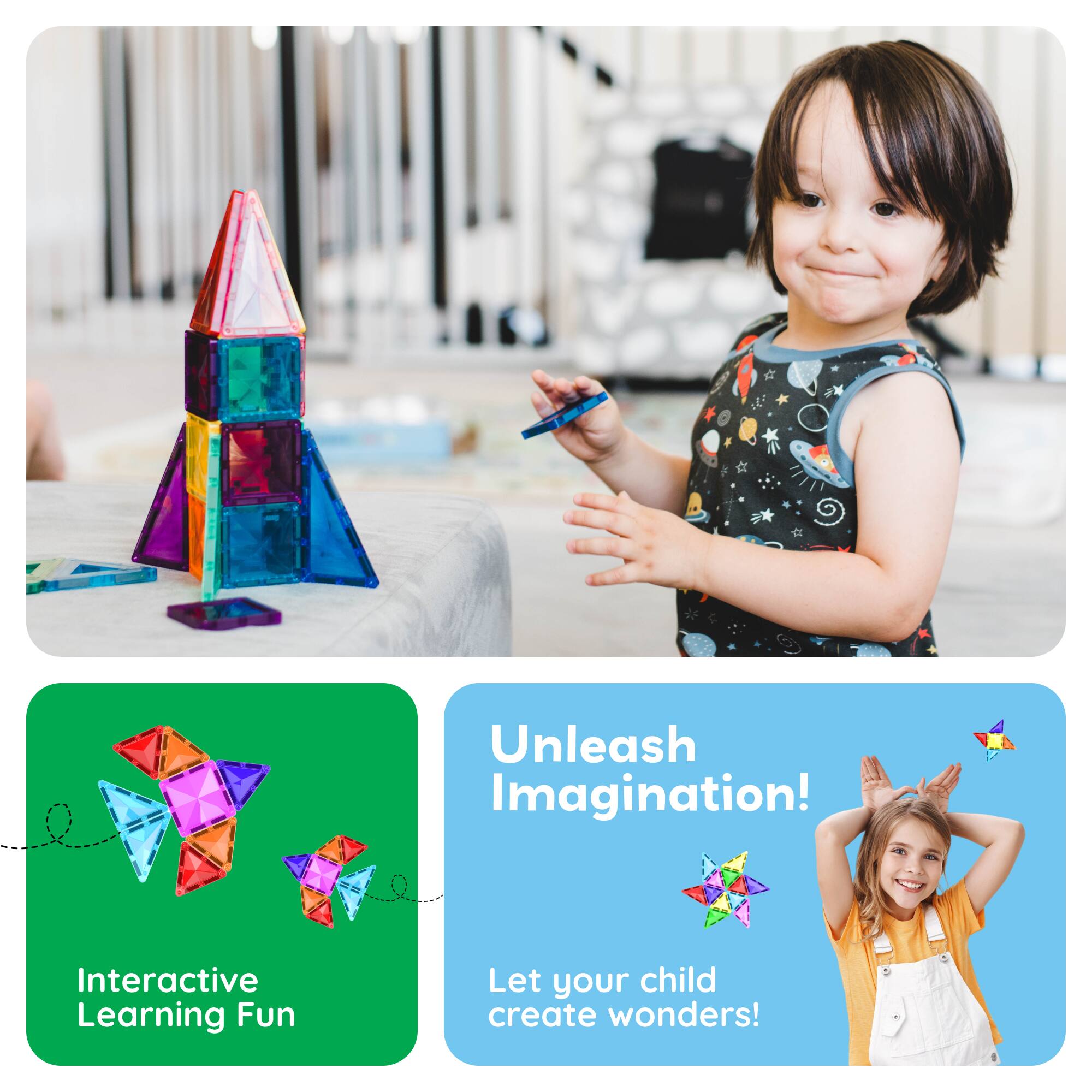 Unleash Imagination!  
Interactive Learning Fun  
Let your child create wonders!