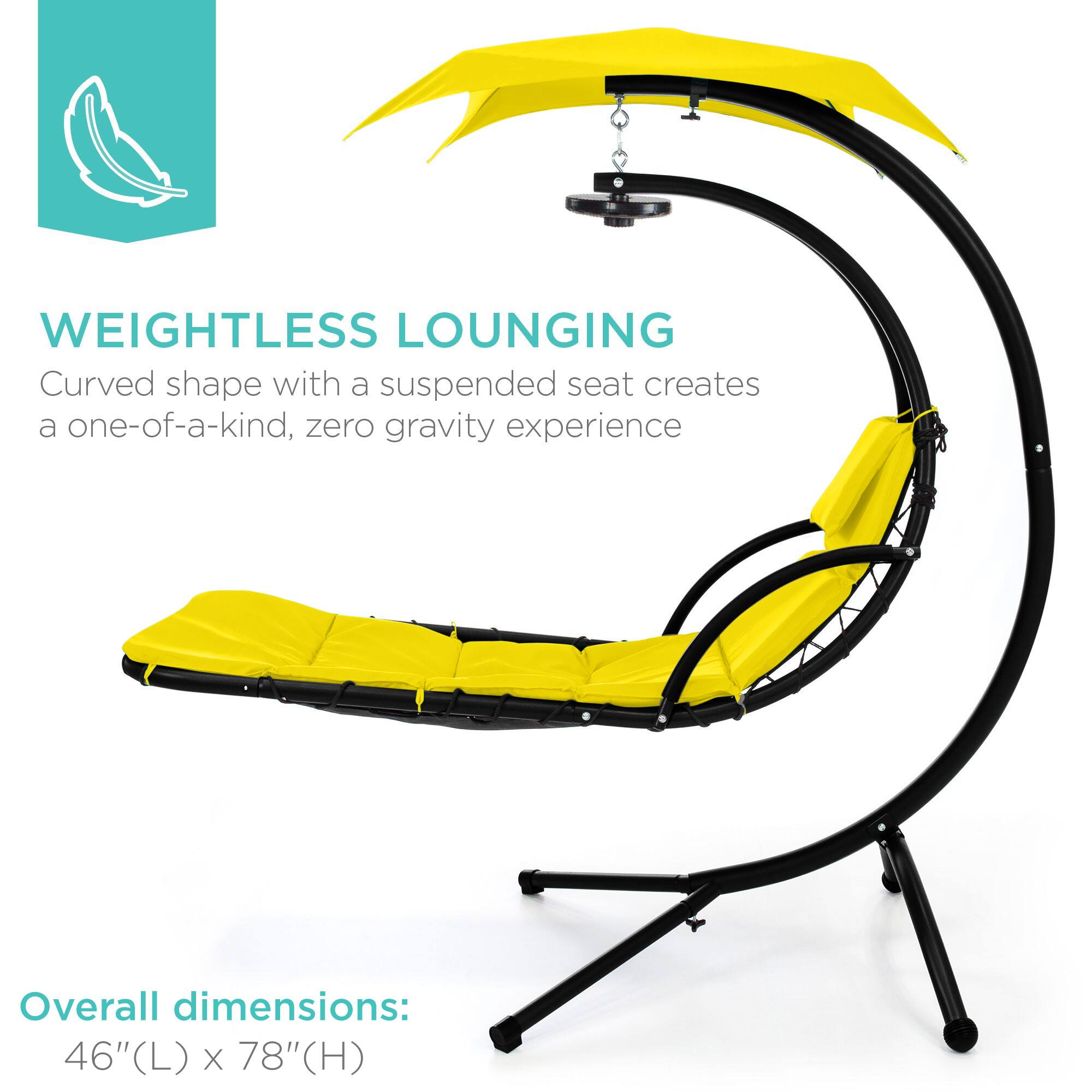 WEIGHTLESS LOUNGING  
Curved shape with a suspended seat creates a one-of-a-kind, zero gravity experience  

Overall dimensions:  
46"(L) x 78"(H)