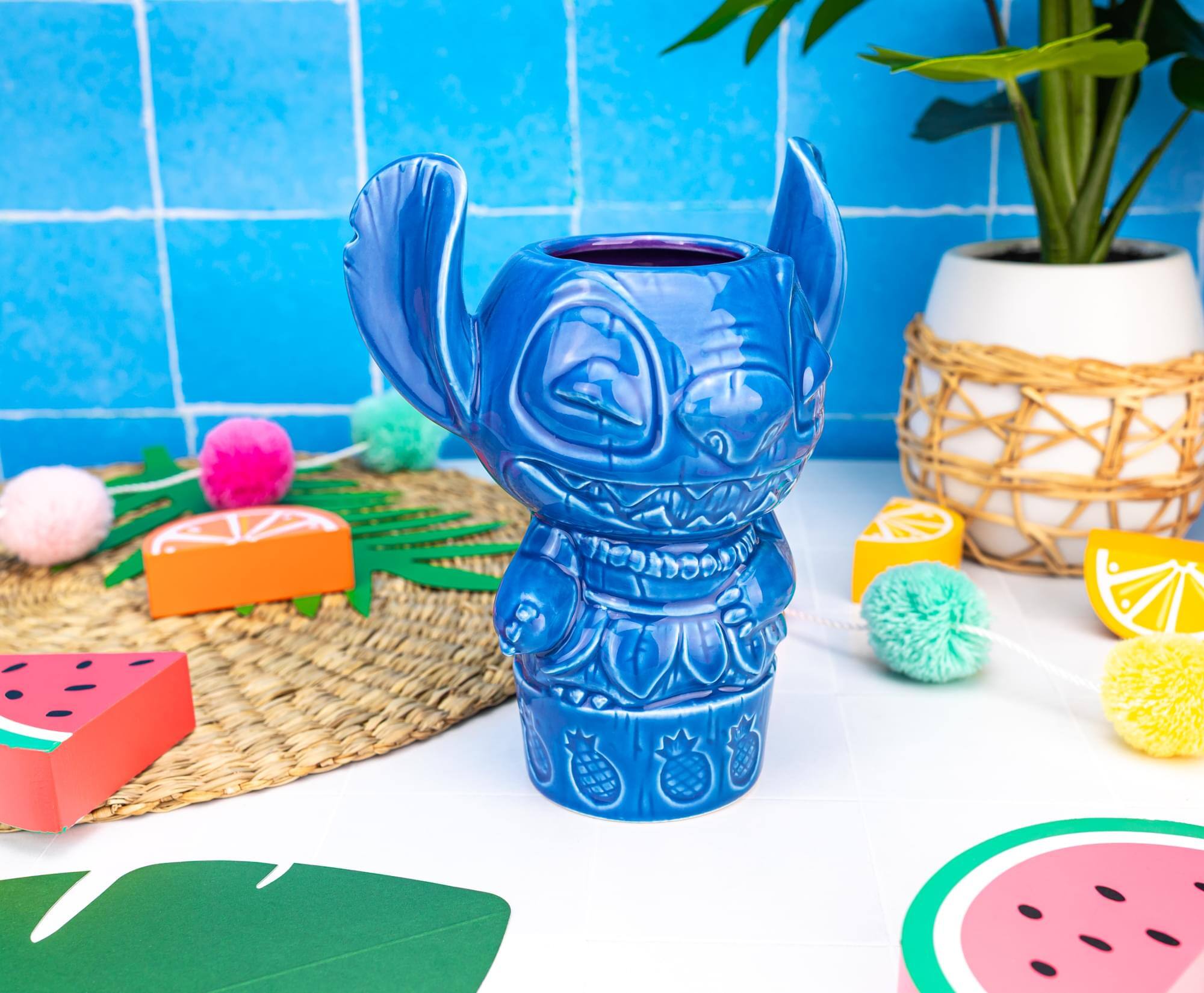Alt View 4. Disney - Geeki Tikis Disney Lilo & Stitch Hula Stitch Ceramic Mug | Holds 20 Ounces - Blue.