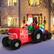 Alt View 9. Costway - 9 FT Long Christmas Inflatable Santa Claus Driving Tractor with Gifts Decoration - Multicolor.