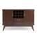 Left. Simpli Home - Draper Mid Century Sideboard Buffet and Wine Rack - Medium Auburn Brown.