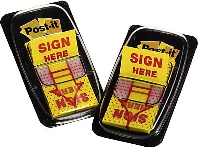 Post-it SIGN HERE  
Post-it SIGN HERE