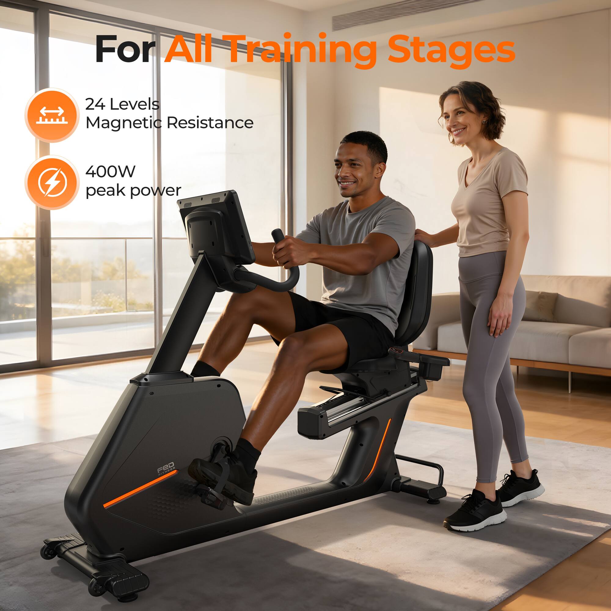 For All Training Stages

24 Levels Magnetic Resistance

400W peak power