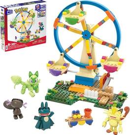 MEGA - Pokémon Ferris Wheel Fun Building Toy Kit, with 4 Action Figures (393 Pieces) for Kids