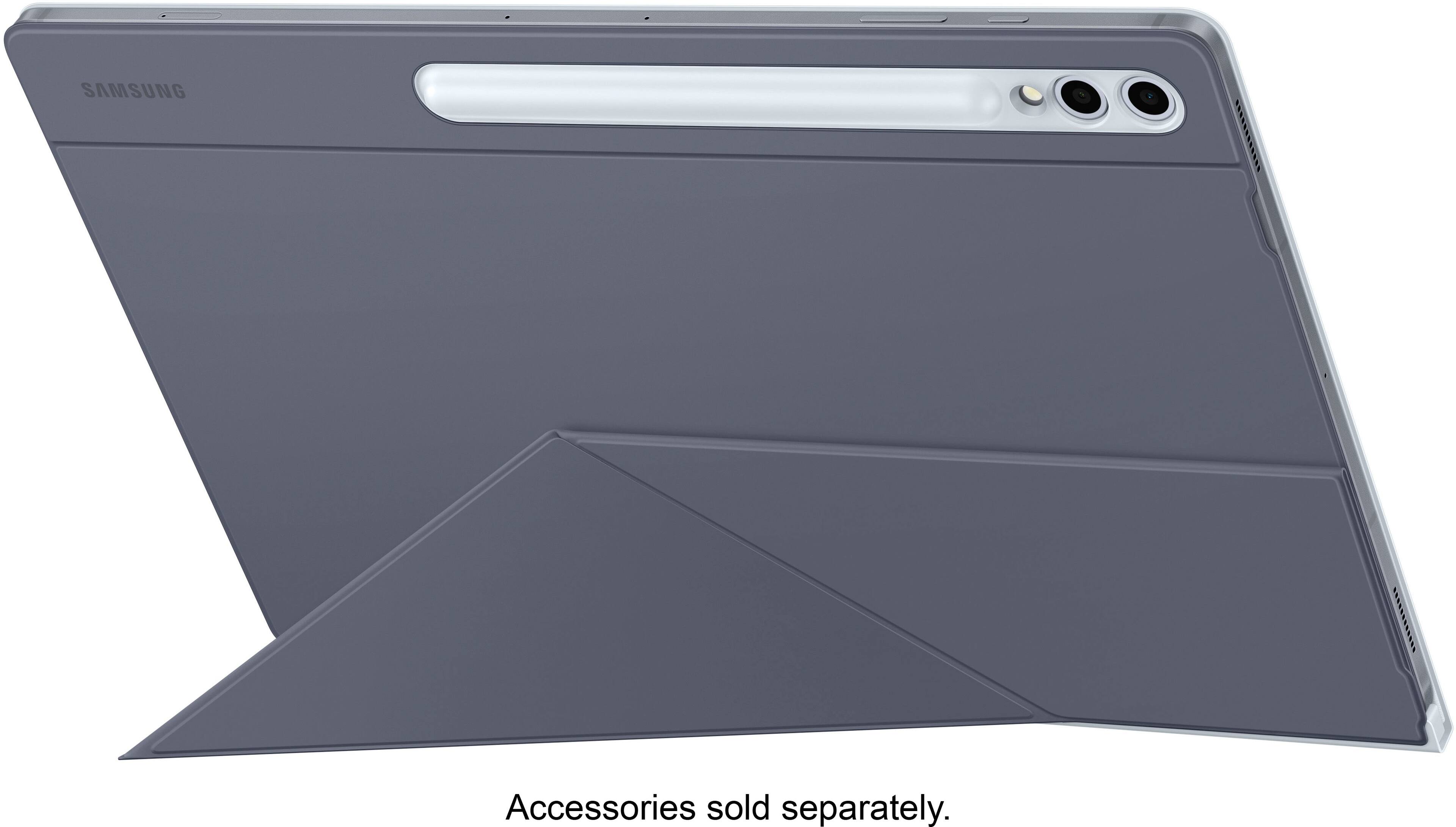 Samsung tablet with accessories sold separately.