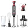 VAVSEA - 5-in-1 Immersion Hand Blender with 1100W Motor and 24-Speed Control - Black