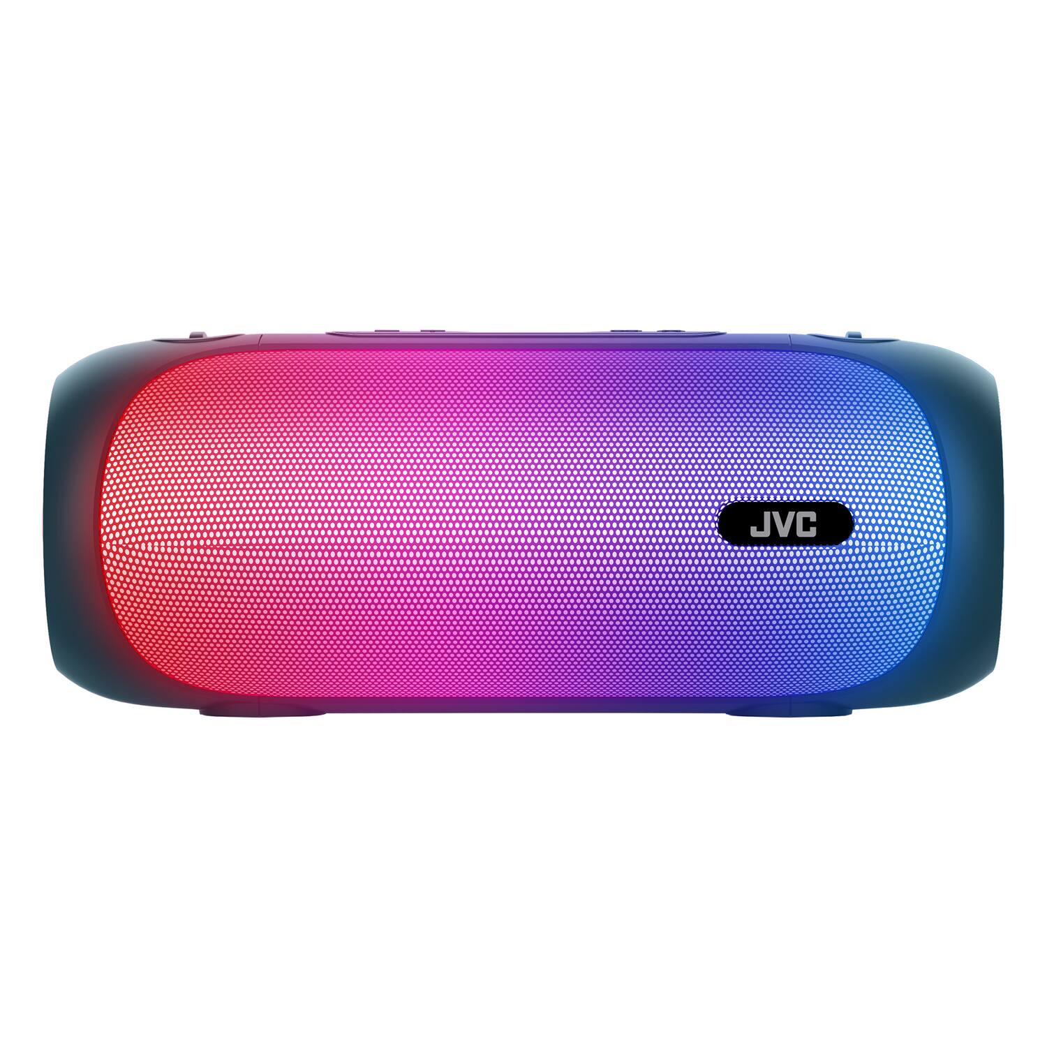 Angle. JVC - Illuminated True Wireless Stereo Portable Bluetooth® Speaker with Speakerphone, SP-PA7BT (Blue) - Blue.