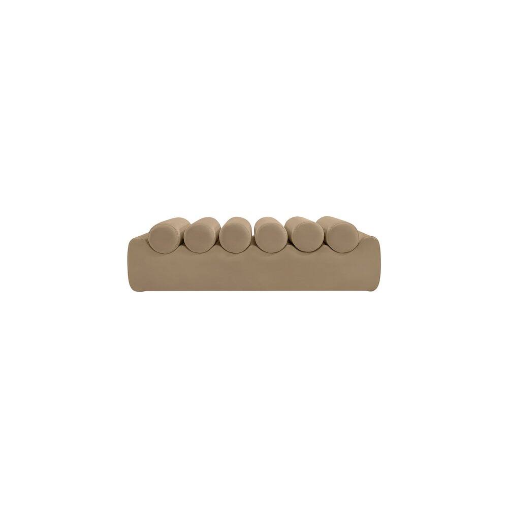 Alt View 2. Meridian Furniture - Rumble Tan Vegan Leather Bench - Brown.