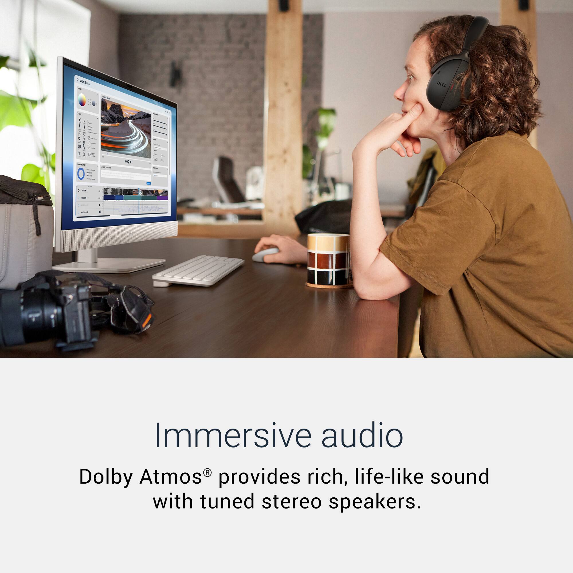 2 - DALL 15 I 1 T - Immersive audio Dolby Atmos provides rich, life-like sound with tuned stereo speakers.