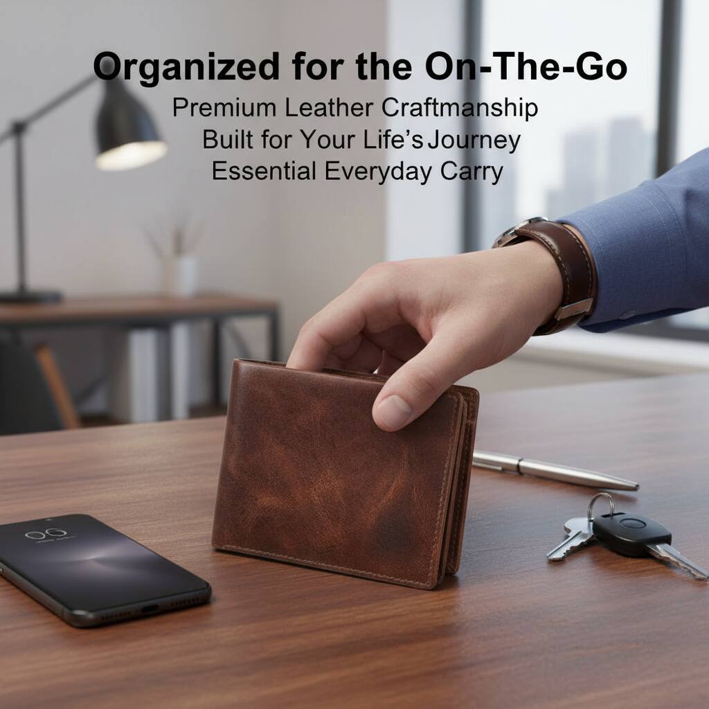 Organized for the On-The-Go  
Premium Leather Craftsmanship  
Built for Your Life's Journey  
Essential Everyday Carry