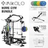 MIKOLLO HOME GYM BUNDLE
230LBS Rubber Bumper Plates
- 10LBS x 2
- 25LBS x 2
- 35LBS x 2
- 45LBS x 2
1200 LBS WEIGHT CAPACITY
FID Weight Bench
1500 LBS WEIGHT CAPACITY
7 FT Premium Barbell
Cable Accessories
