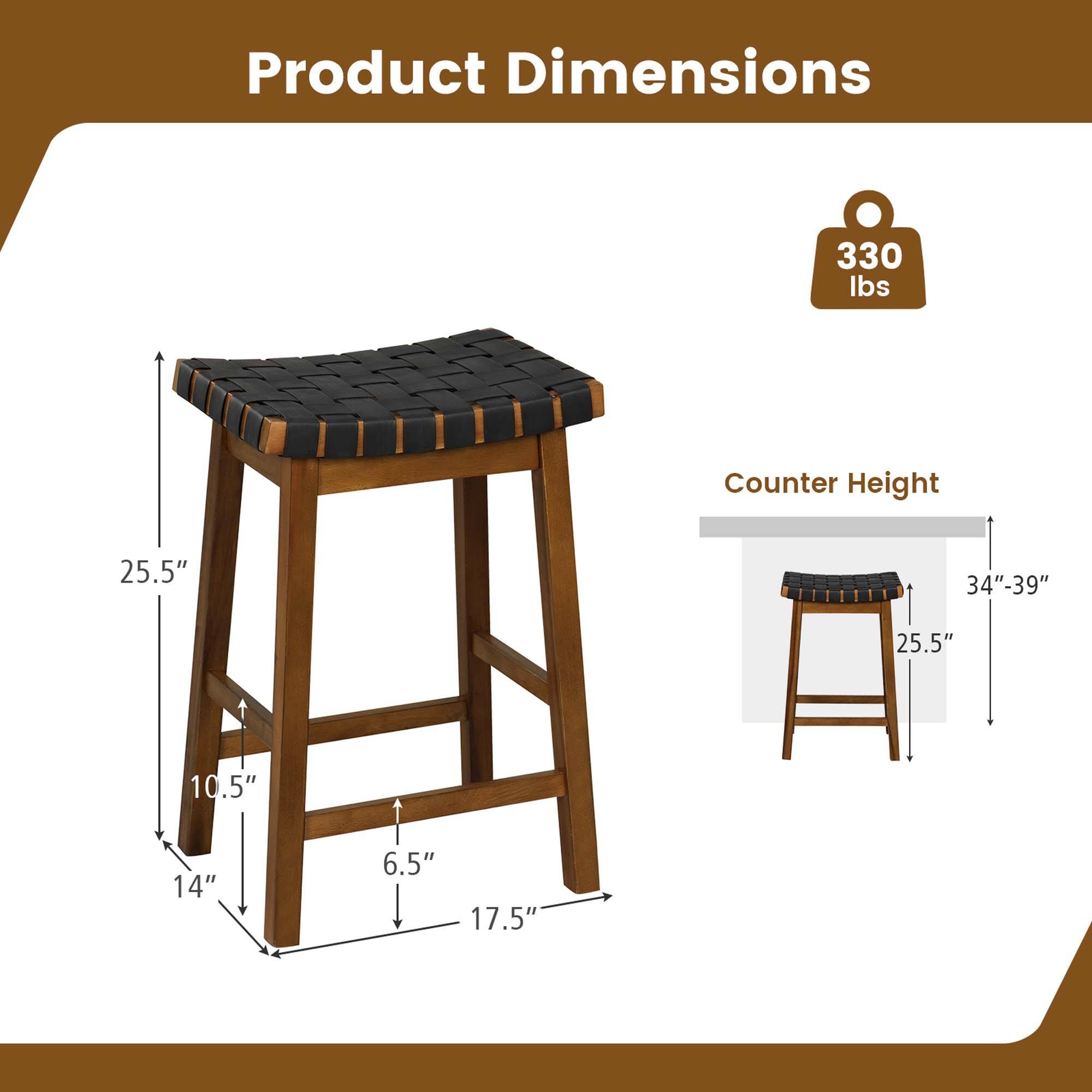 Product Dimensions: 330 lbs, Counter Height: 25.5", 34"-39" (height of the stool), 25.5" (height of the stool), 10.5" (height of the stool), 14" (height of the stool), 6.5" (height of the stool), 17.5" (height of the stool).