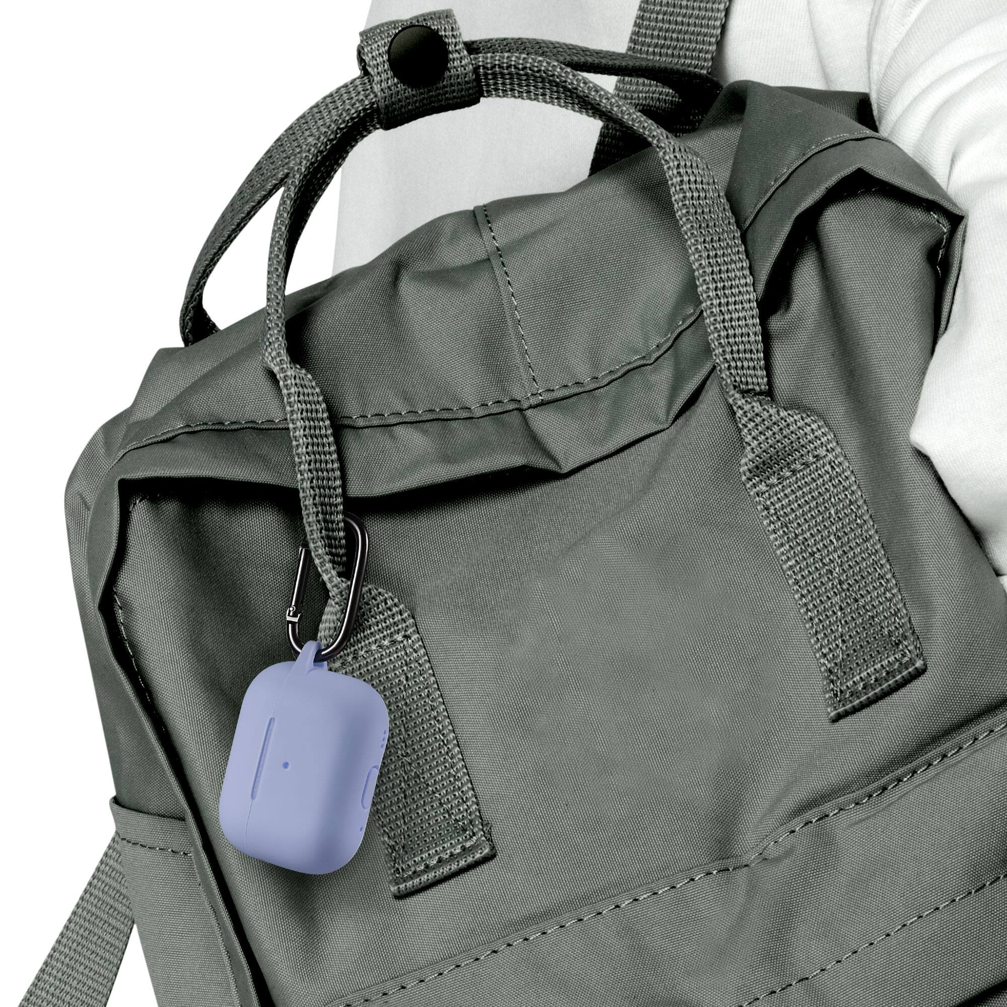 Alt View 5. Vena - For Apple Airpods Pro 2 Case Cover with Magsafe, Silicone Airpods Pro 2 Case 2nd Generation Wireless Charging Lavender - Purple.