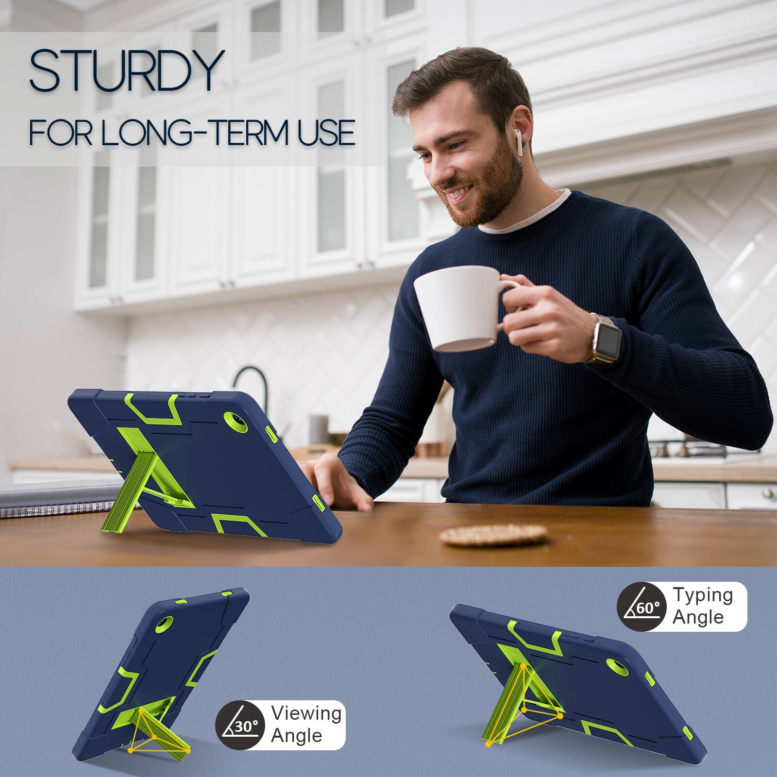 STURDY FOR LONG-TERM USE

- A60 Typing 60° Angle
- Viewing 30° Angle