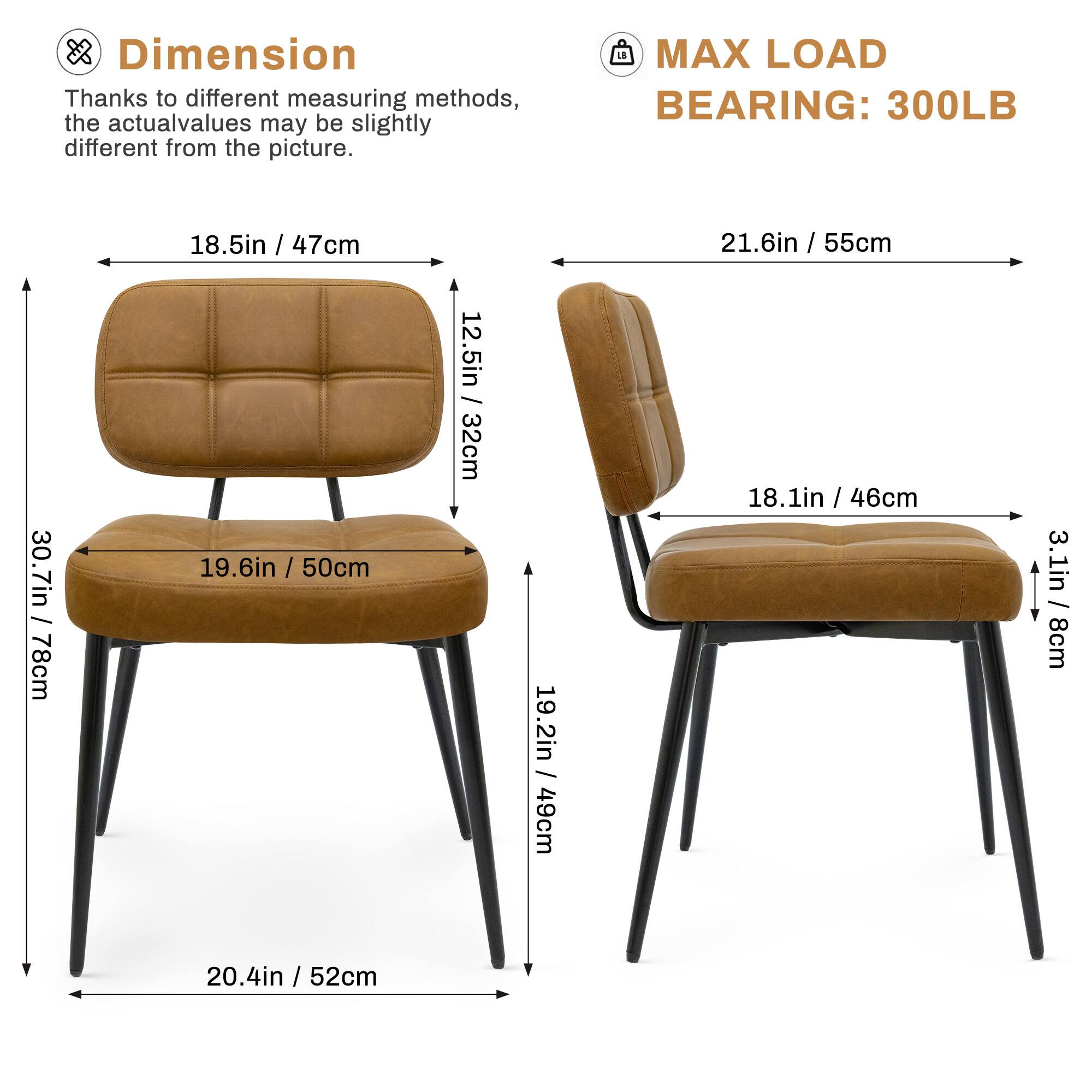**Dimension**

Thanks to different measuring methods, the actual values may be slightly different from the picture.

- 18.5in / 47cm
- 12.5in / 32cm
- 19.6in / 50cm
- 20.4in / 52cm
- 18.2in / 46cm
- 3.1in / 8cm

**MAX LOAD BEARING: 300LB**

- 21.6in / 55cm
- 18.1in / 46cm
- 3.1in / 8cm