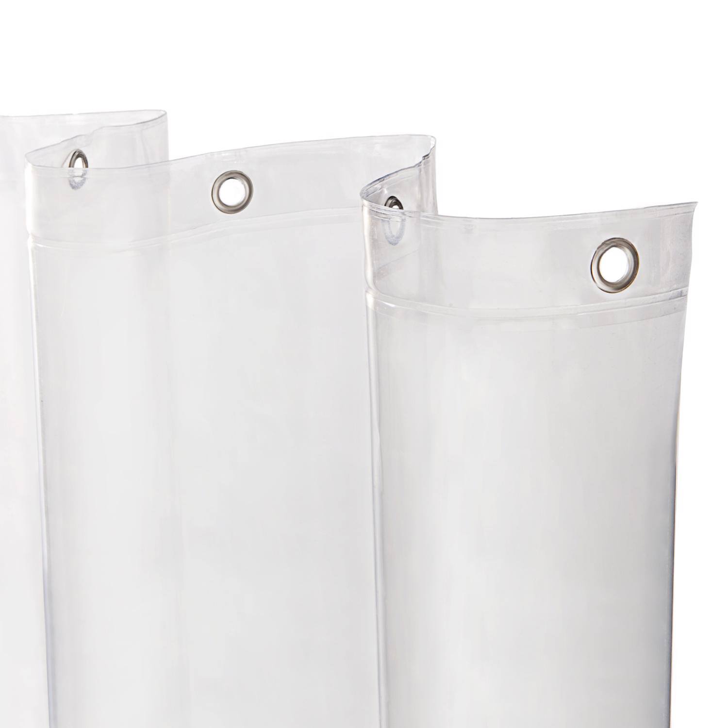 Left. Kenney - Kenney 72 in. H X 42 in. W Clear Shower Curtain Liner PEVA - Clear.