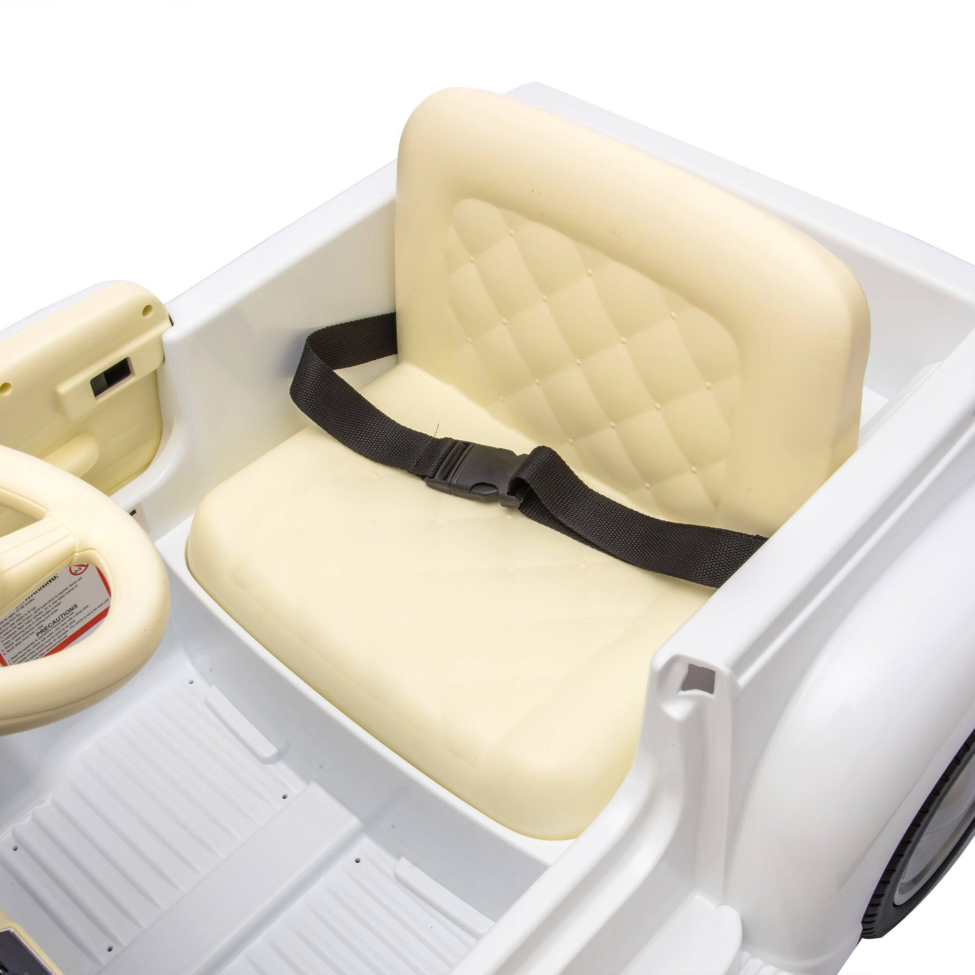 Alt View 2. Boyel Living - 3+ White 12V Kids Ride On UTV with Parents Remote Control 4Wheel Shock Absorption - white.