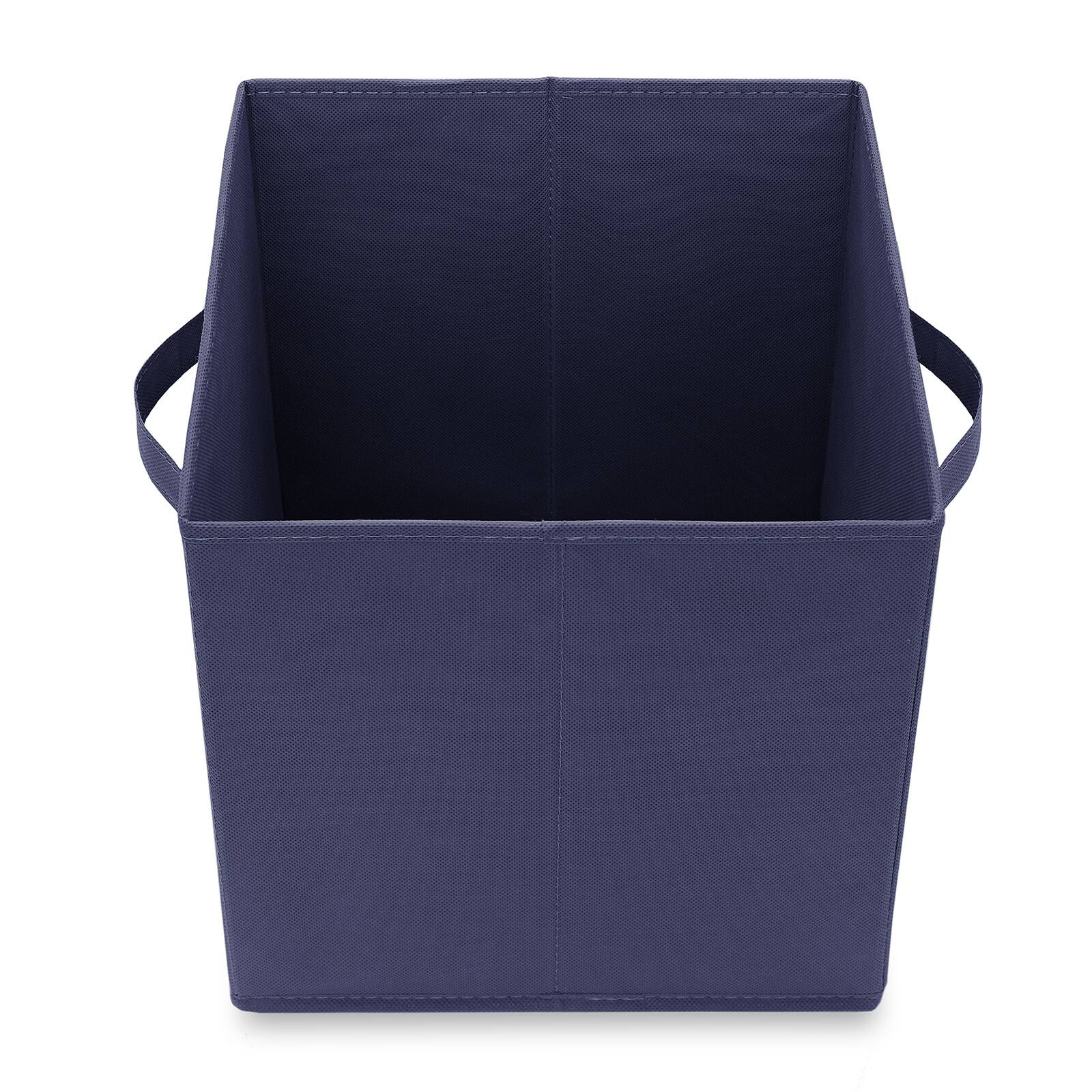 Alt View 3. Casafield - (Set of 12) Collapsible Fabric Cubes - Storage Bins - Navy Blue.