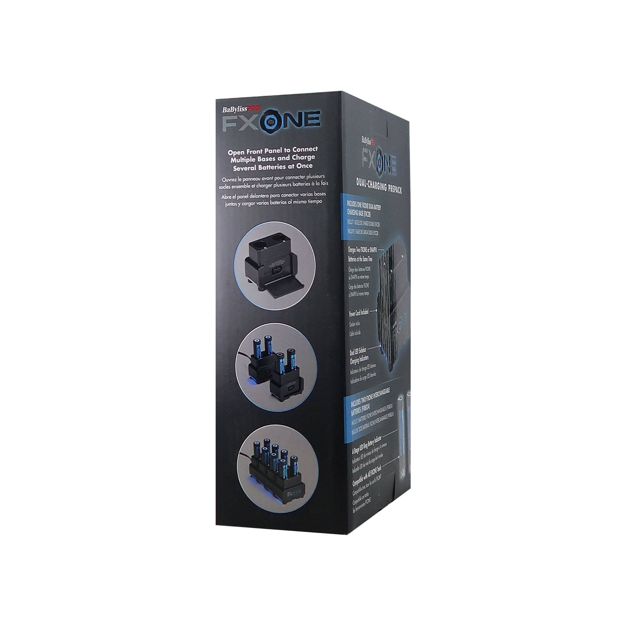 RaByliss PRO FX ONE FX NE 10s Front Panel to Connect Open Multiple Bases and Charge Several Batteries at Once. Charger plusieurs batteries à la fois.