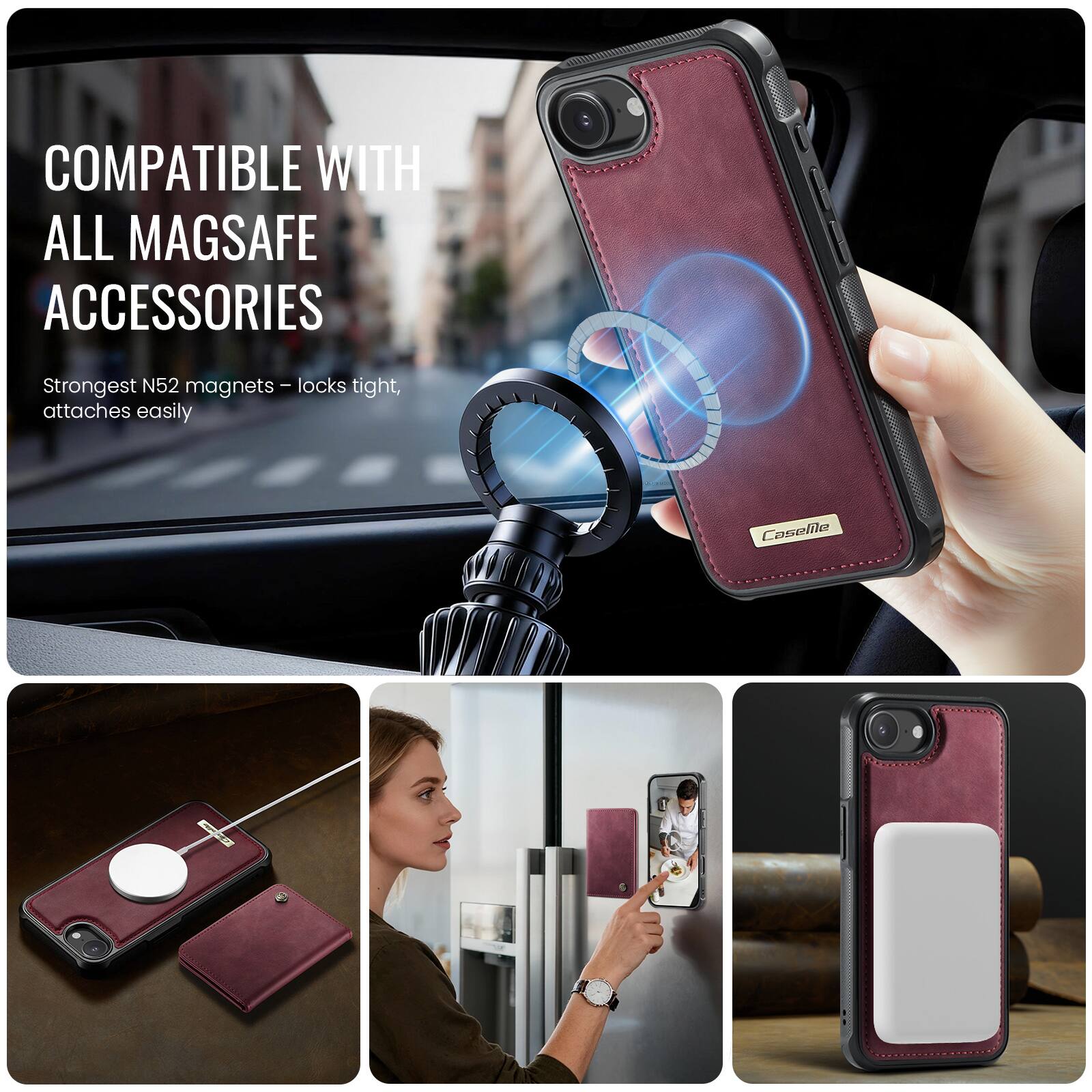 COMPATIBLE WITH ALL MAGSAFE ACCESSORIES

Strongest N52 magnets - locks tight, attaches easily