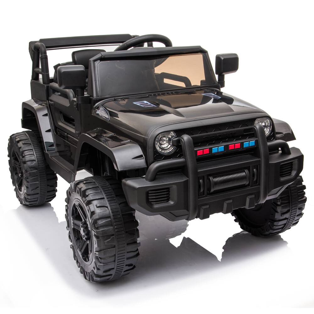 Alt View 1. Winado - Ride on Truck with Remote Control, 4 Wheels 12V Battery Powered Kids Car, with LED Headlight/Horn Button/ MP3 Player/USB - Black.