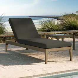 Northlake Outdoor Teak Chaise Lounge by Modway - Weathered Gray Flint