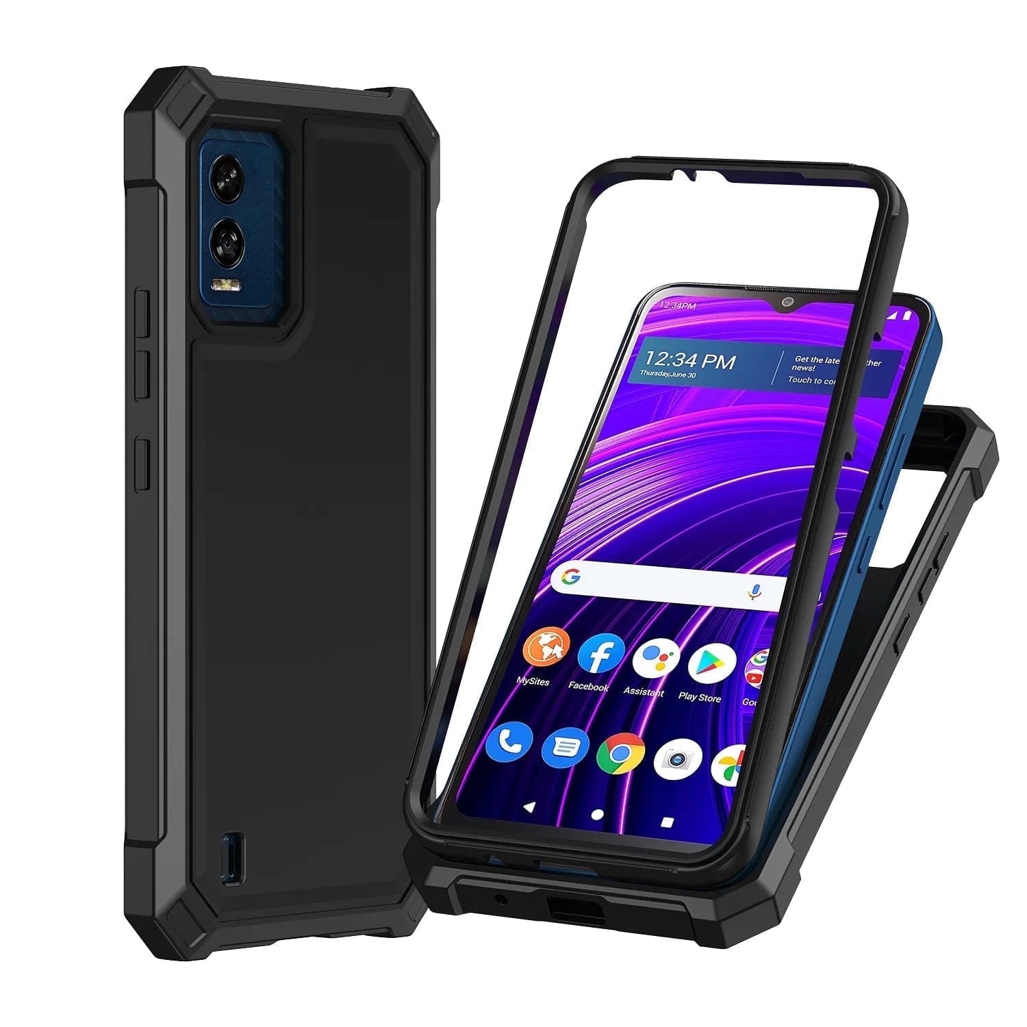 RomeTech - Rome Tech Full-Coverage Case for Blu View Speed 5G - Black