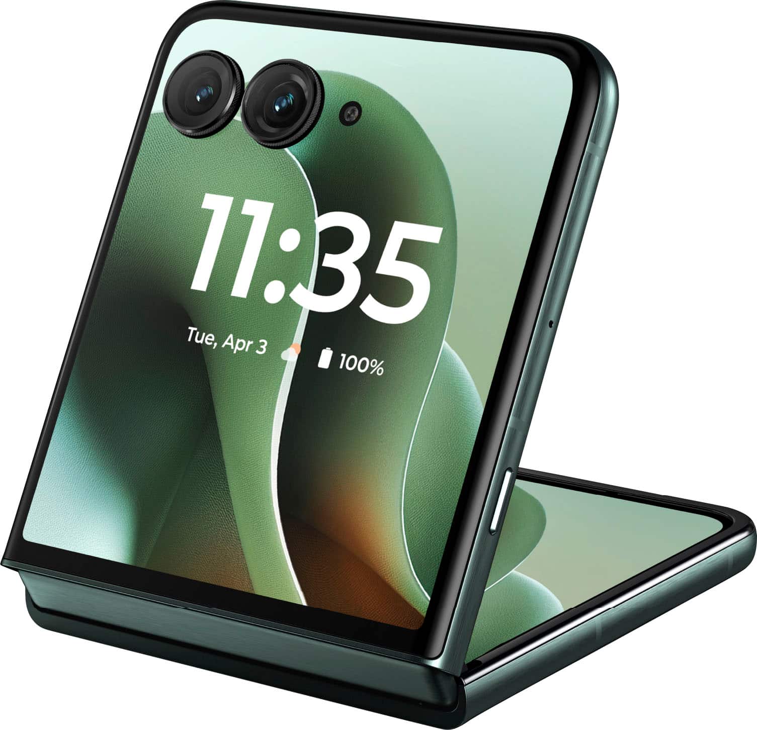 The text on the image reads: "11:35 Tue, Apr 3 100%".