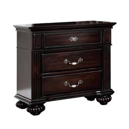 Manhattan Lane - Syracuse Traditional Style Beautiful Nightstand - Dark Walnut
