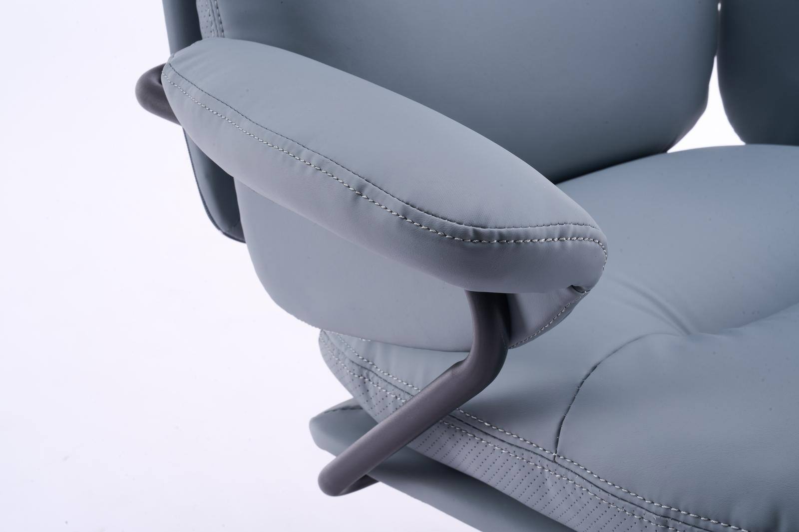 Alt View 4. Spaco - Spaco Ergonomic Leather Executive Office Chair, Adjustable Height Reclining Swivel Chair with Sturdy Metal Frame - Sage.