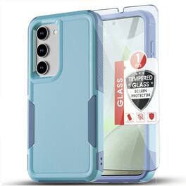 Kitcheniva - Drop Resistant Shockproof Cover For Samsung Galaxy A17 5G Case With Tempered Glass - Teal