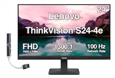 24" Lenovo ThinkVision S24-4e
TORM DOCK
FHD 1920 x 1080
1300:1 Contrast Ratio
100 Hz Refresh Rate
