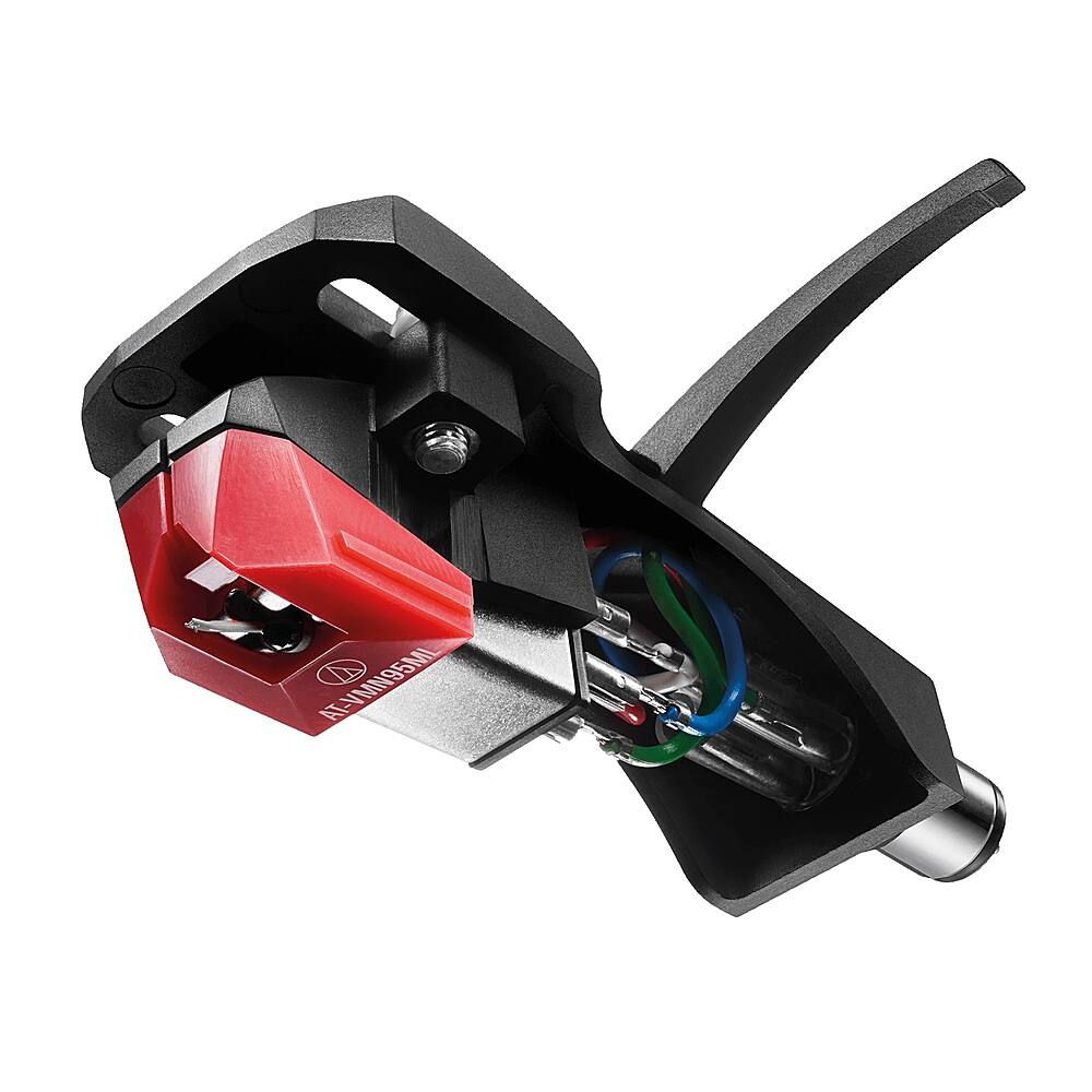 Left. Audio-Technica - Audio Technica AT-VM95ML/H Headshell/Cartridge Kit - Red.