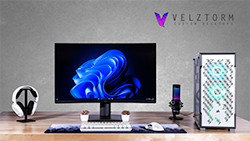 Alt View 10. Velztorm - Velztorm White Fultix Gaming Desktop (Ryzen 5-5500, 32GB, 1TB SSD + 1TB 3.5 HDD, RTX 5060, Win 11 Pro ) - White.