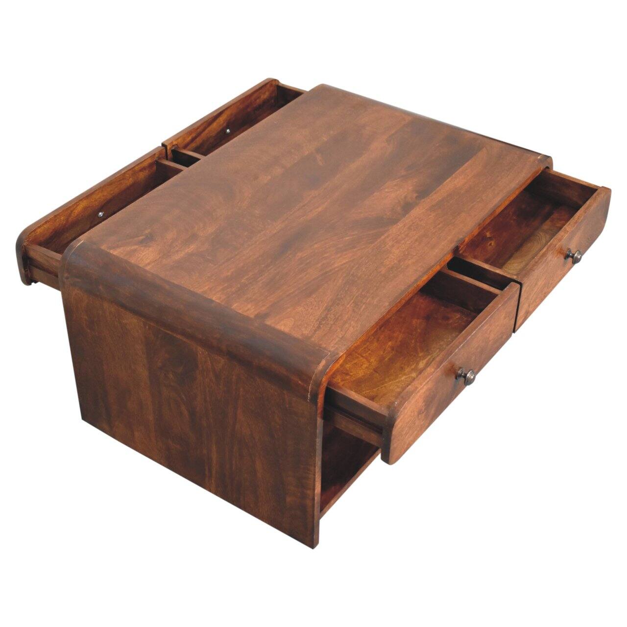 Alt View 3. Artisan Furniture - Aspen Slim Coffee Table - Dark Brown.