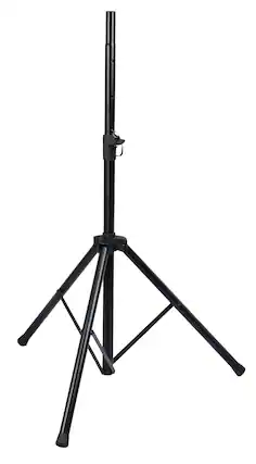 Front. Gator - Rok-It Tripod Base Speaker Stand, with Adjustable Height 47–70", Rubber Feet and Heavy-Duty Metal Tube Construction.