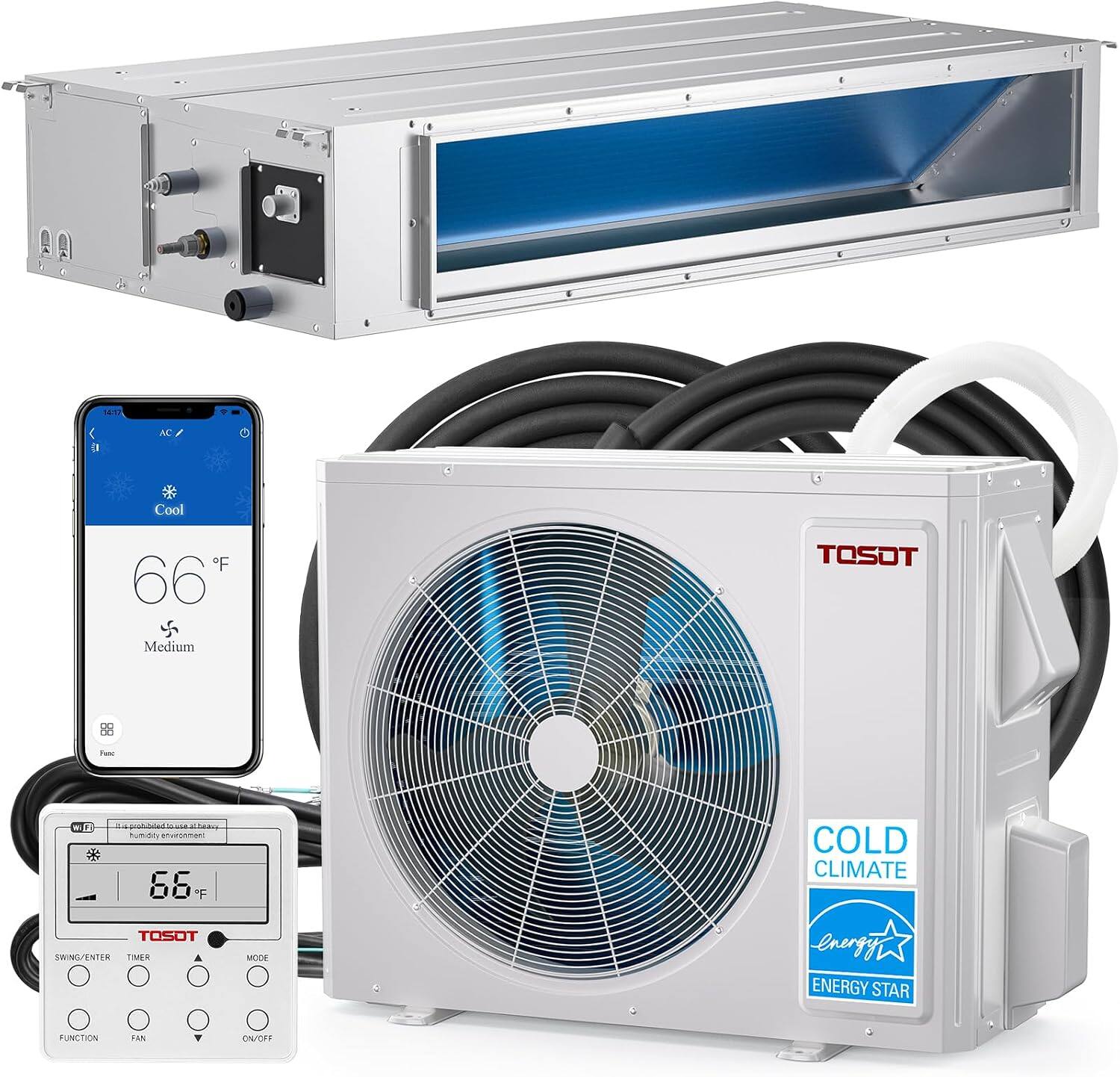 TOSOT  
Cool  
66°F  
Medium  
TOSOT SWING/ENTER TIMER MODE  
COLD CLIMATE  
ENERGY STAR  
FUNCTION  
FAN  
ON/OFF