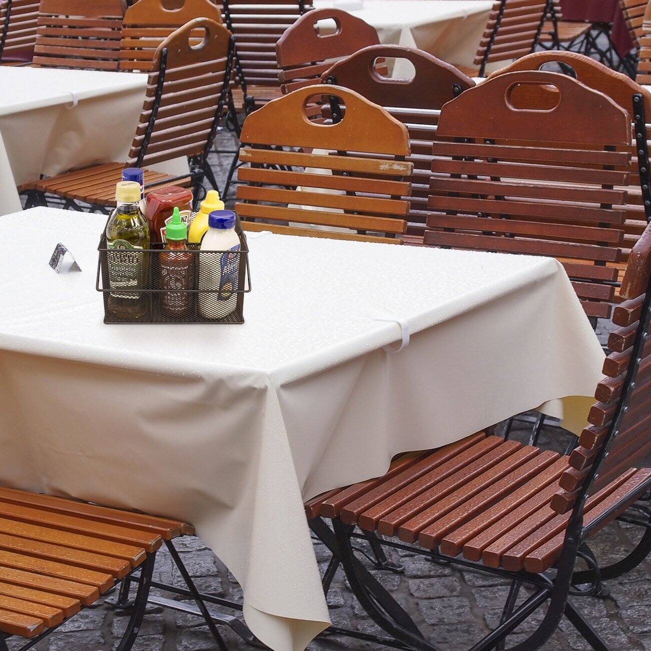 Angle. Sorbus - Sorbus Mesh Utensil Caddy - Organize & Serve in Style! Perfect for Kitchen, Parties, and More. Multi-purpose - Brown.