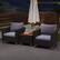 Alt View 4. Costway - 3 PCS Patio Rattan Furniture Set Cushioned Sofa Storage Table with Wood Top - Gray.