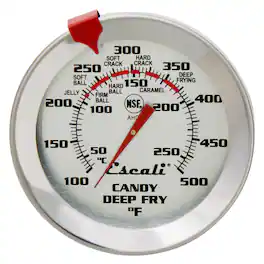 Escali - Candy Deep Fry Dial Thermometer (12" Probe) - Silver