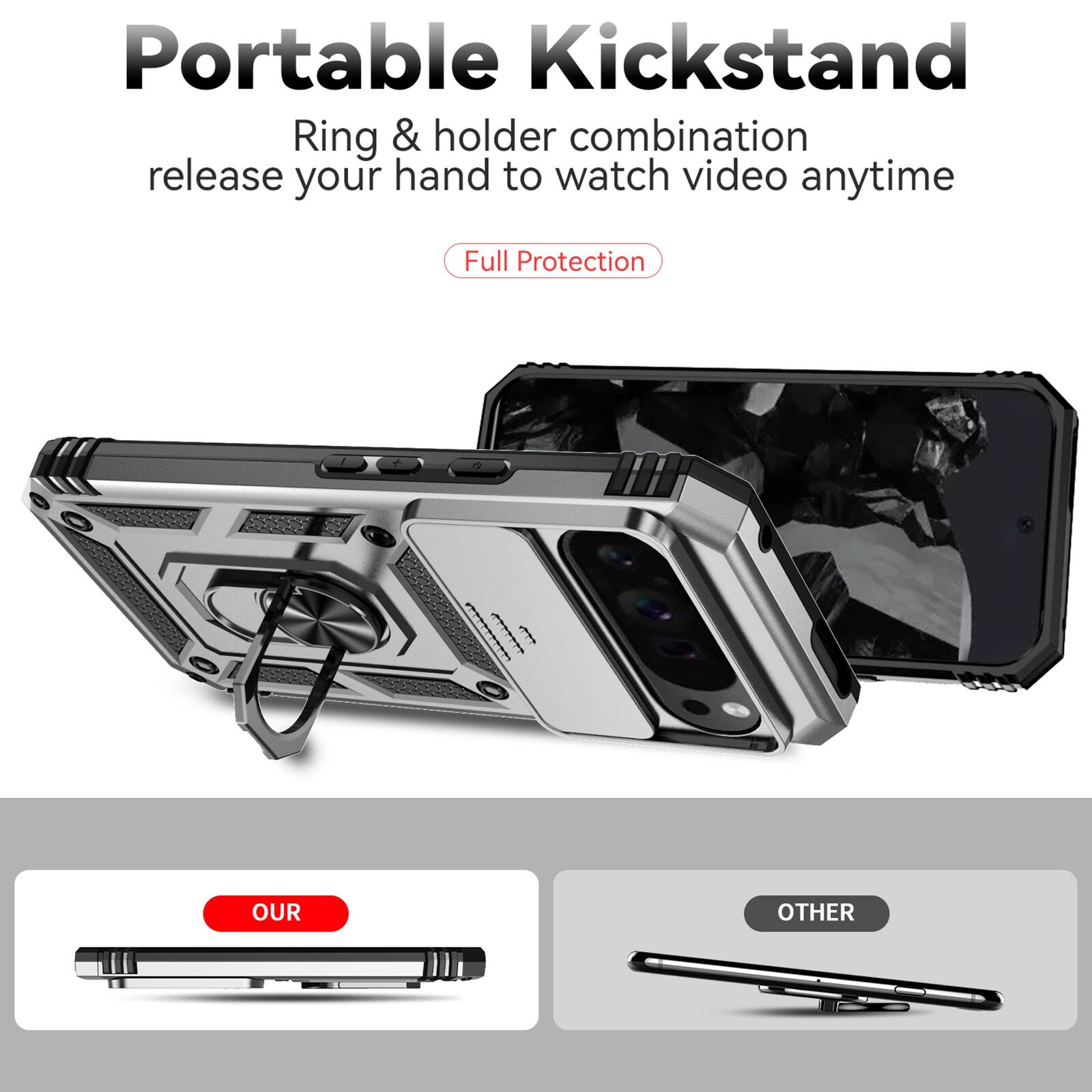 Portable Kickstand  
Ring & holder combination release your hand to watch video anytime  
Full Protection  

OUR  
OTHER