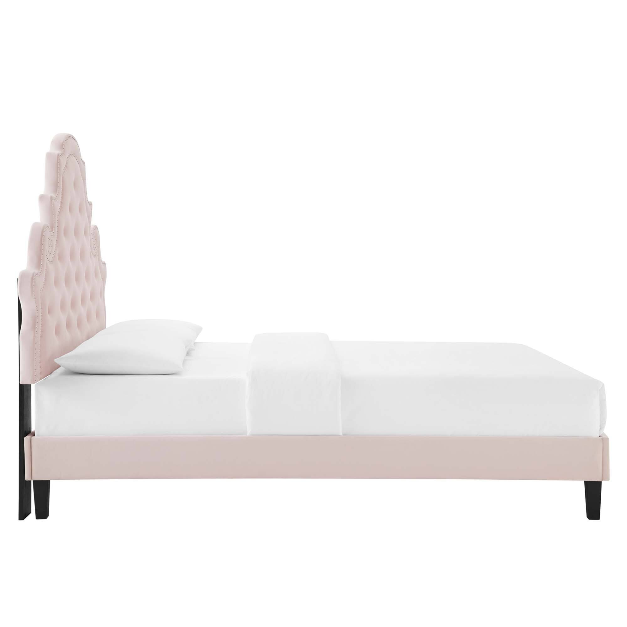 Alt View 4. Modway - Bridgette Wood Full Platform Bed With Splayed Legs - Brown.