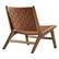 Alt View 3. Modway - Saoirse Leather Wood Accent Lounge Chair by Modway - Walnut Brown.