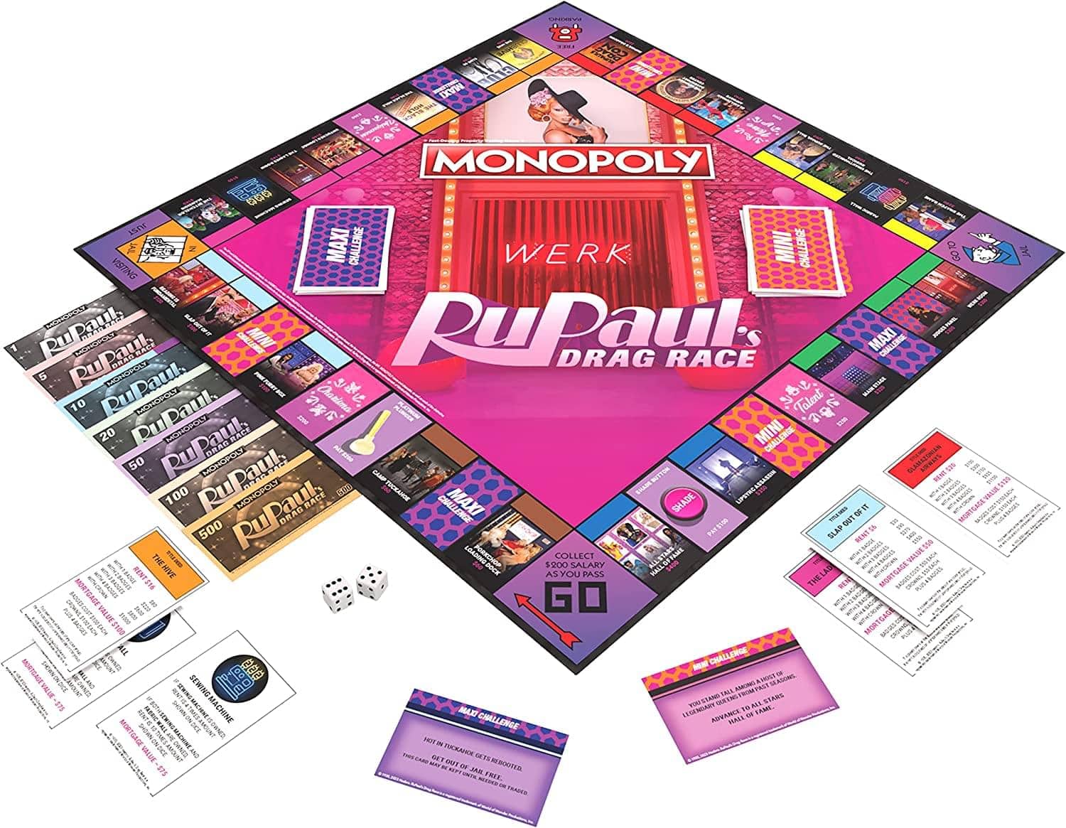 USAoploy - Rupauls Drag Race Monopoly Board Game - Purple